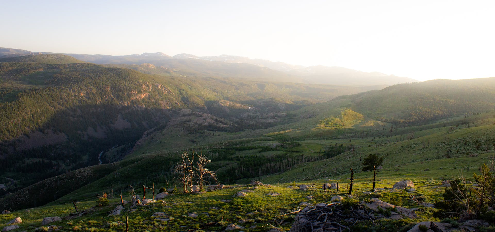 Wyoming mountain landscape at sunrise